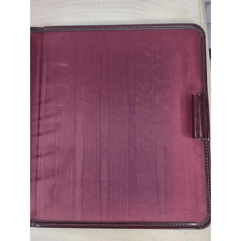 VTG 1998 FRANKLIN QUEST Leather 7-Ring Planner Binder ORGANIZER USA Burgundy